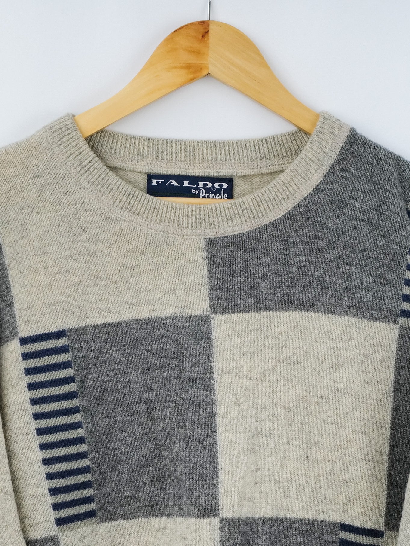 Vintage Pringle x Faldo Geometric Golf Knit