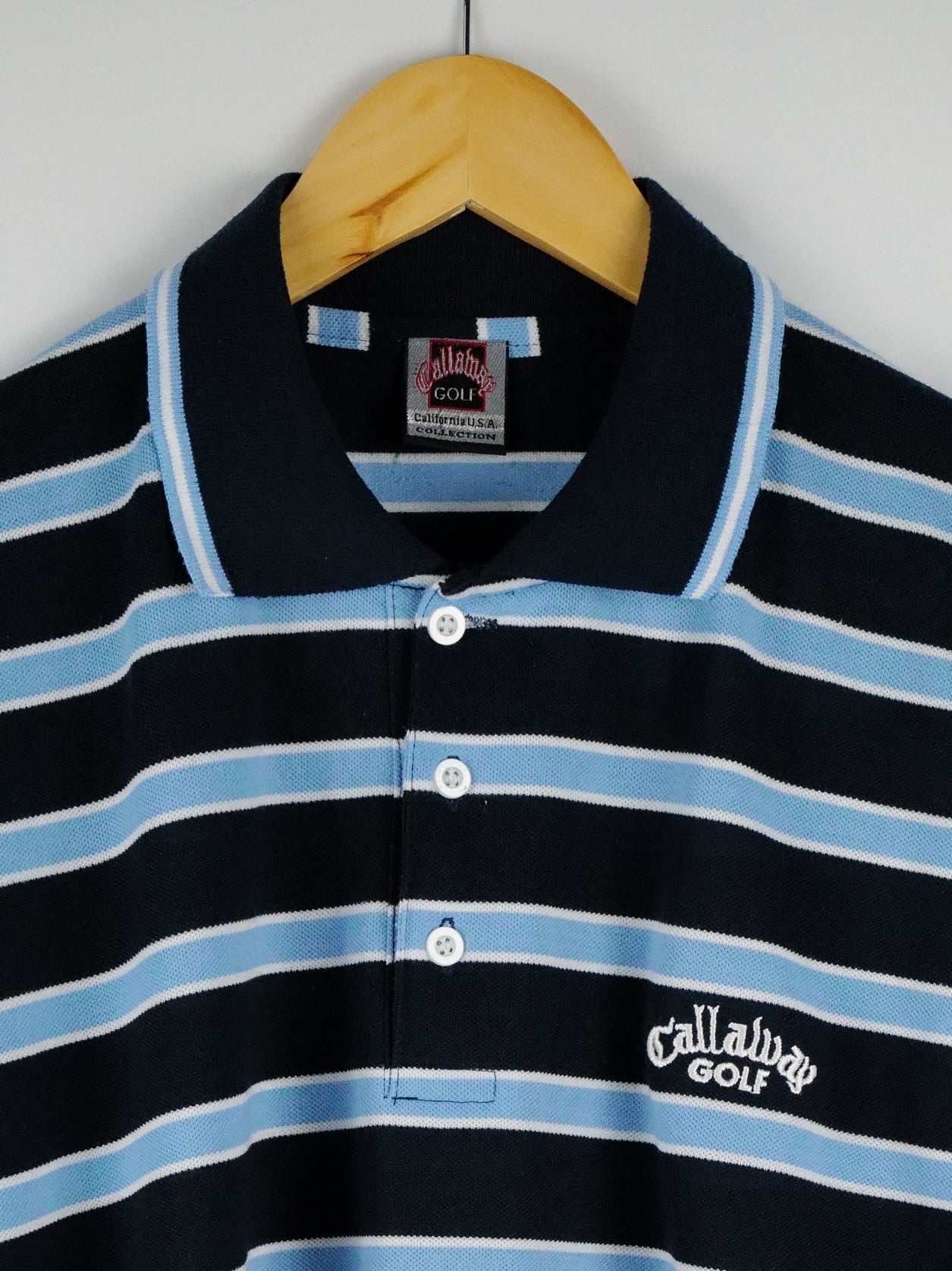 Callaway Striped Cotton Polo Shirt
