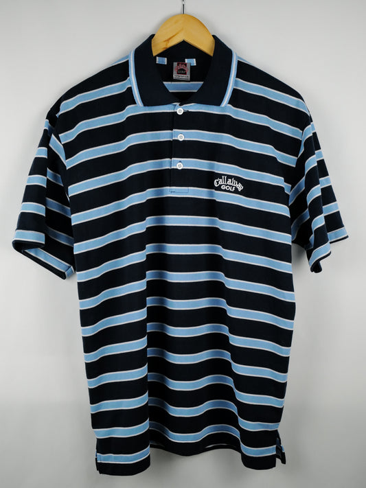 Callaway Striped Cotton Polo Shirt