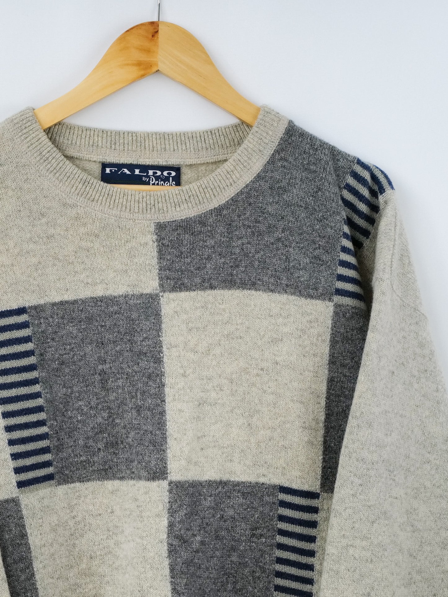 Vintage Pringle x Faldo Geometric Golf Knit