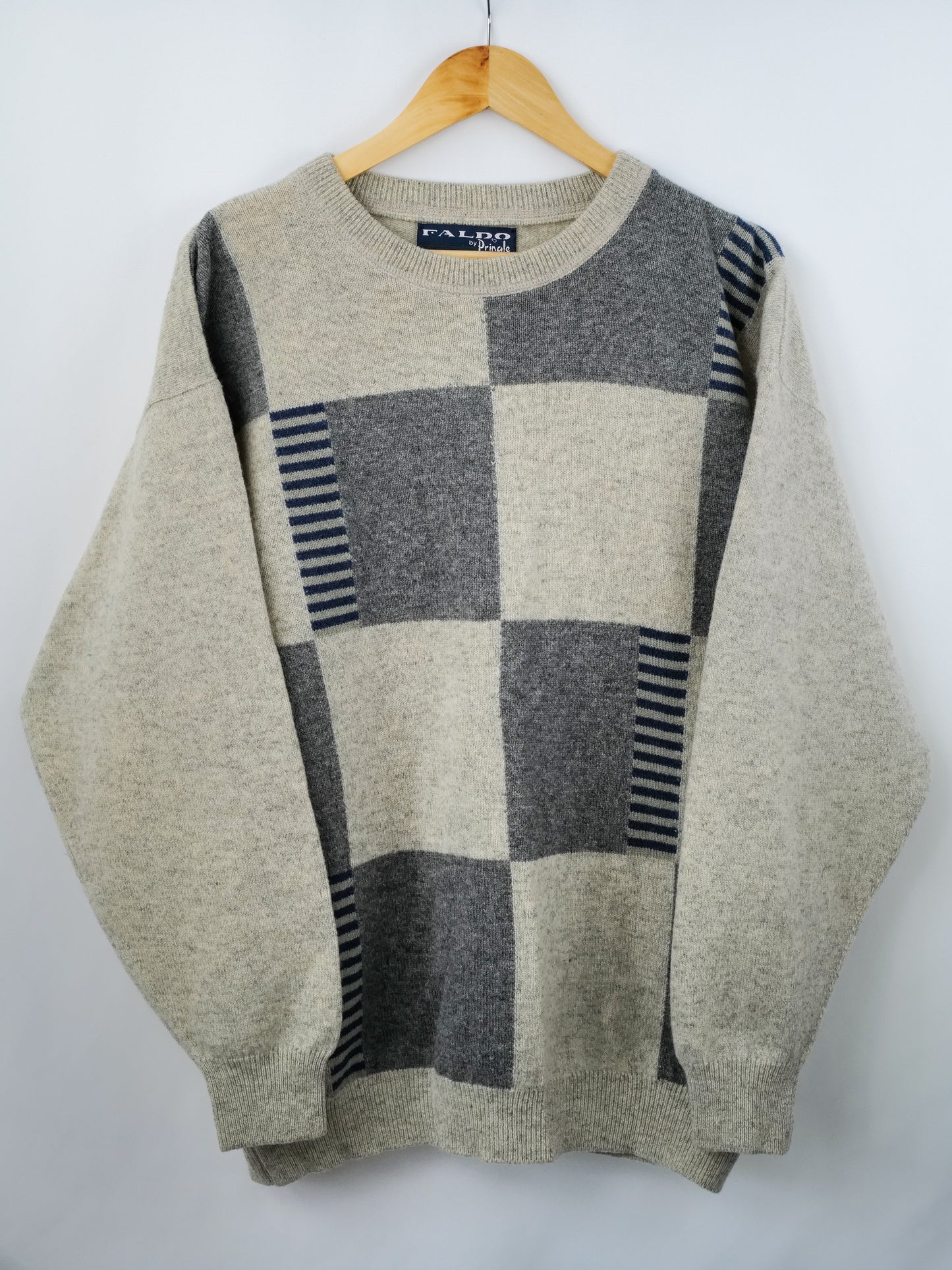 Vintage Pringle x Faldo Geometric Golf Knit