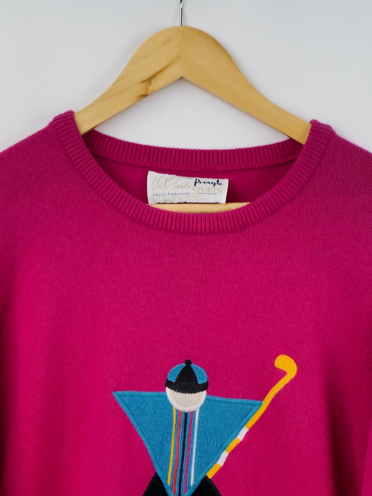 Vintage Pringle x Faldo Geometric Golf Knit