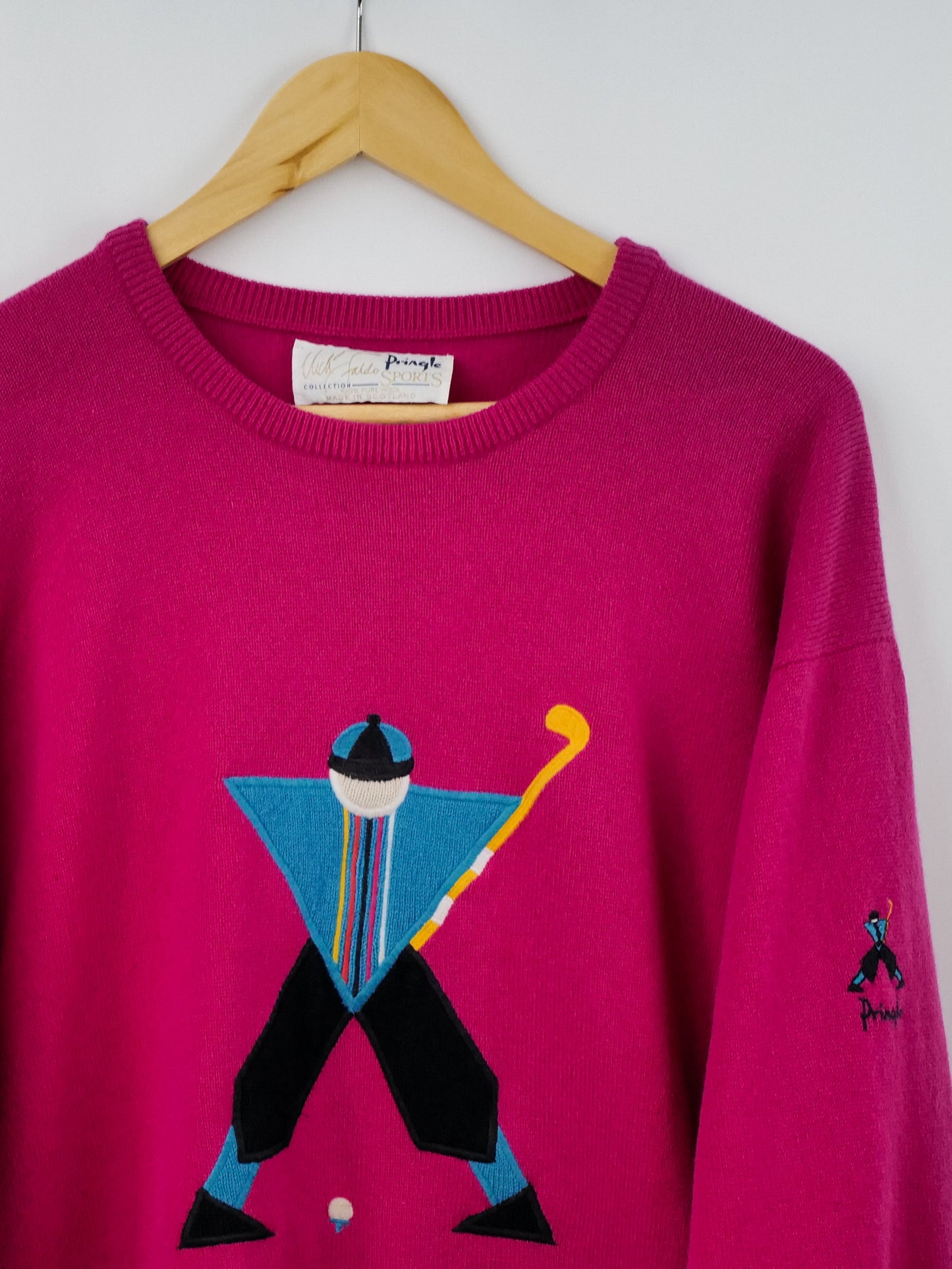 Vintage Pringle x Faldo Geometric Golf Knit